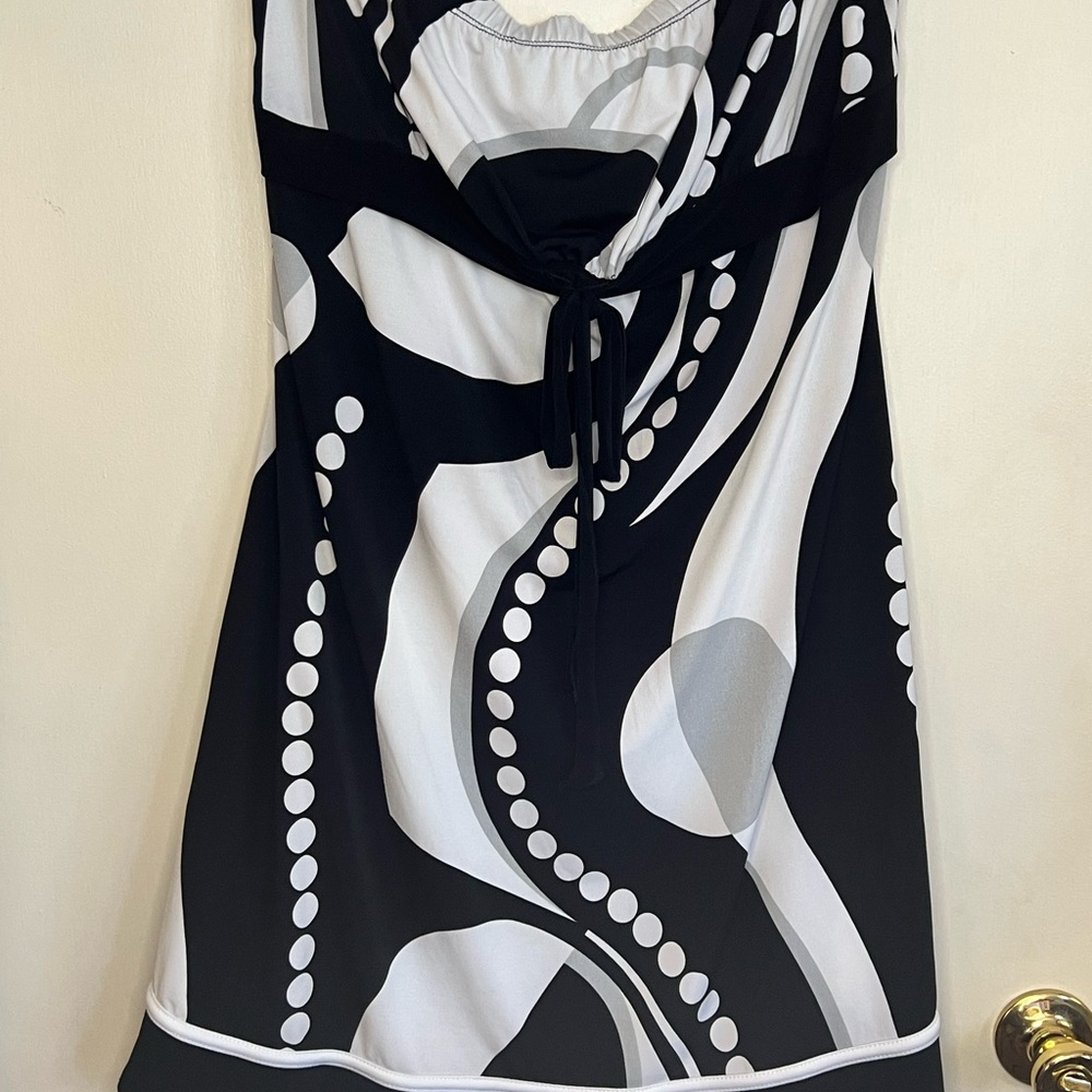 Marianne Black and White Strapless Dress, Size 1X
